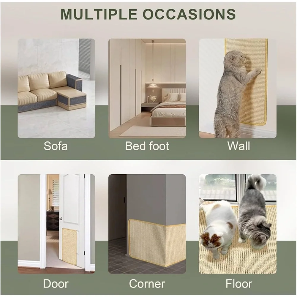 Interactive Cat Scratching Mat with Toy